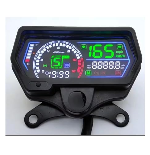 Compteur de vitesse moto pour Honda CG125 avec tachymètre LED et port USB