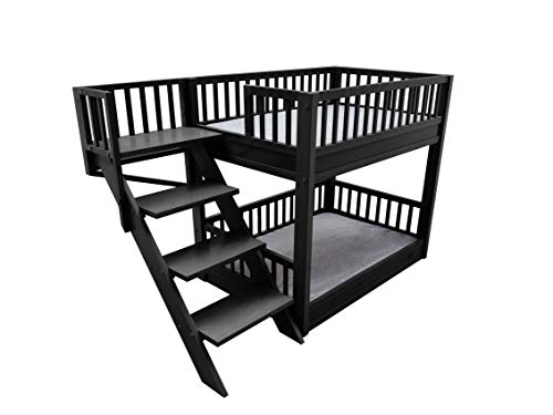 ECOFLEX® Dog Bunk Bed with Removable Cushions in Espresso