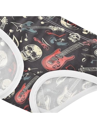 ZZKKO Crazy Music and Rock Guitar Girls Underwear Toddler Panties for Girls Comfort Brief Size 2-8T4