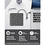 ROOFULL External CD DVD Drive for Laptop, USB 3.0 & USB-C Portable CD/DVD-RW Disc Drive Reader Burner Writer Player for Windows 11/10/8/7 Laptop Mac MacBook Linux PC, RF868 - Image 5