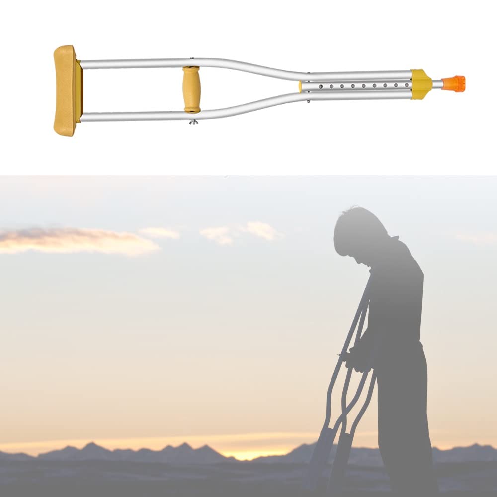 Muletas De Niños Muletas Plegables Axilares, Muletas Ortopédicas para Caminar, Muleta Axilares Regulables, Longitud para Niños 110-135cm, Muletas De Antebrazo Da Aluminio (Color : Aluminum, Siz