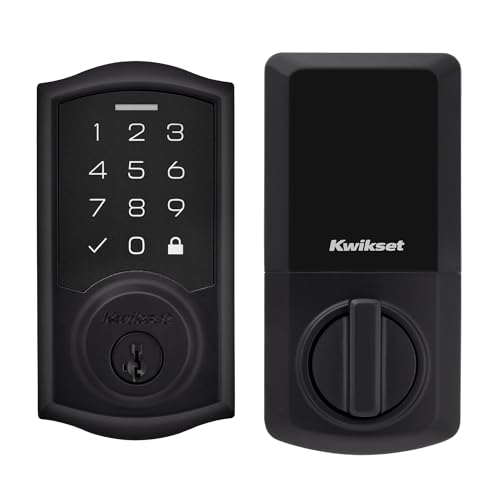 Kwikset SmartCode 270 Keyless Entry Electronic Touchpad Deadbolt Door Lock with Auto-Lock, Custom User Codes, Advanced Security in Matte Black Traditional - image 1