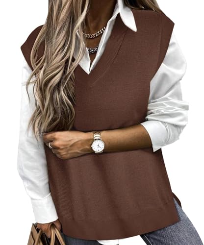 Image of TIYOMI Plus Size Sweater Sleeveless Tops for Women Knitted Tank Tops XL-5XL