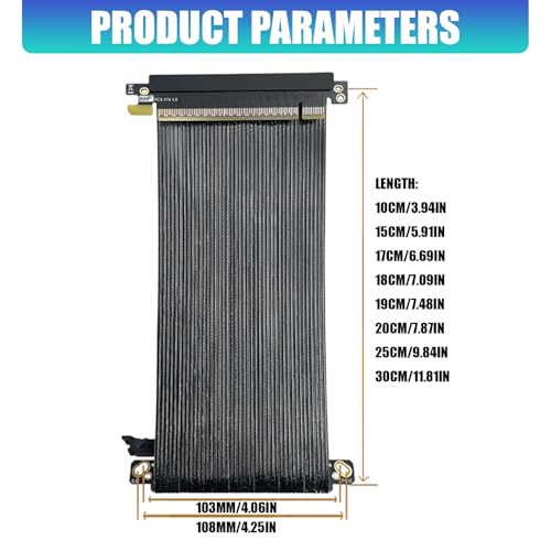 Cable GPU PCIE 5.0 X16 velocidad completa para estructura ITX y tarjeta gráfica 6