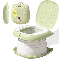 Toilettensitz Kinder, Klapptoilette Für Kinder, Tragbares Reise-Klapptöpfchen,AutoreiseCampin oder Familiengebrauch,mit Einweg-Ersatztaschen