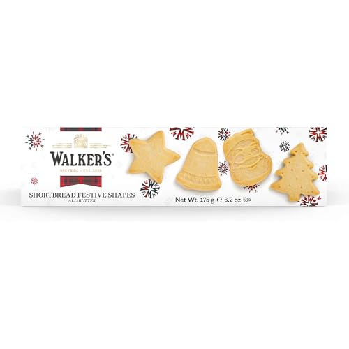 Image of Walkers Shortbread Cookies, Assorted Festive Shapes, 6.2 oz