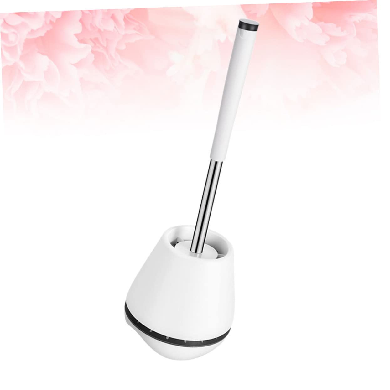 Cabilock Escobilla de Baño con Base Elegante, Cepillo Limpiador de Inodoro con Mango Largo y Cerdas Suaves Densas para Limpieza Eficaz Baño