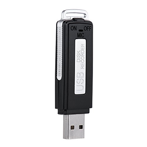 Honorall Gravador de voz de áudio de disco USB portátil de 8 GB