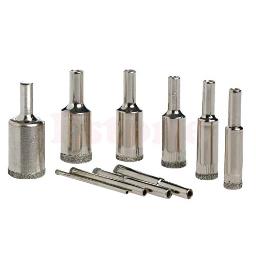 Brocas de diamante para perforación de azulejos, vidrio y mármol, juego de 10 piezas de 3 mm a 20 mm, modelo G88A, marca Huuvo