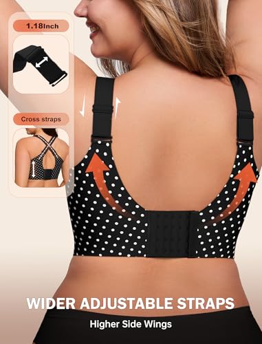 Image of LetsJoli Bras for Women Supportive Wireless Push Up Bra Full Coverage No Underwire Seamless Plus Size for Older Women