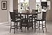 Coaster Home Furnishings - Jaden - Engineered Wood - Square Counter Height Dining Table - Transitional Style, Slatted Base, Wine Glass Holder - Dining Room - 47-Inch - Espresso - 100958