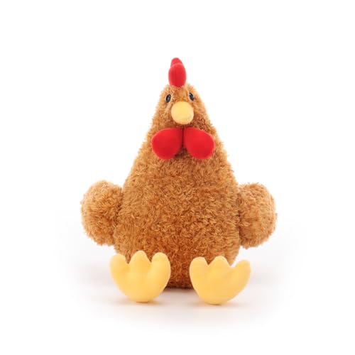 Apricot Lamb – Kuscheltier Hahn 25 cm – Plüsch Spielzeug Plüschtier für Kinder und Baby – Flauschiger Stofftier zum Spielen, Geschenk & Kuscheln – Gemütliches Schmusetier – Ingwer Hahn