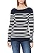 Produktbild Tommy Hilfiger Damen Heritage Boat Neck Sweater Pullover, Blau (Midnight/Classic White 903), Medium (Herstellergröße: M)