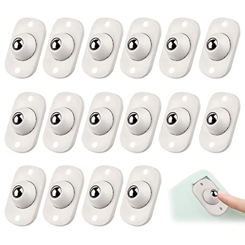 GWAWG 16 Pcs Ruedas para Muebles,Ruedas con Pegamento,Ruedas Muebles PequeñAs,para Dolly,Objetos Pesados,Cama,Cocina