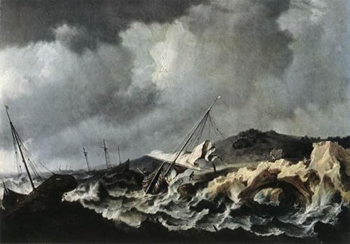 Reproducción de lienzo Naufragio di Bonaventura Peeters il Vecchio 60x90cm