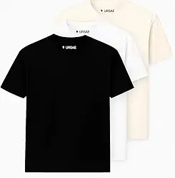 Kit 3 Camisetas Básica Masculina 100% Algodão Premium – Malha Penteada 30.1 URSAE