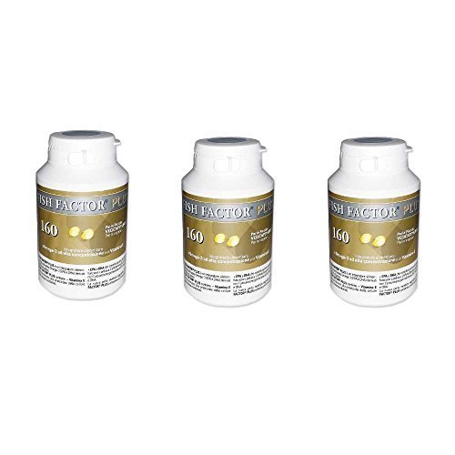 3X FISH FACTOR PLUS 160 - Integratore OMEGA 3 ad Alta Concentrazione - 480 PERLE