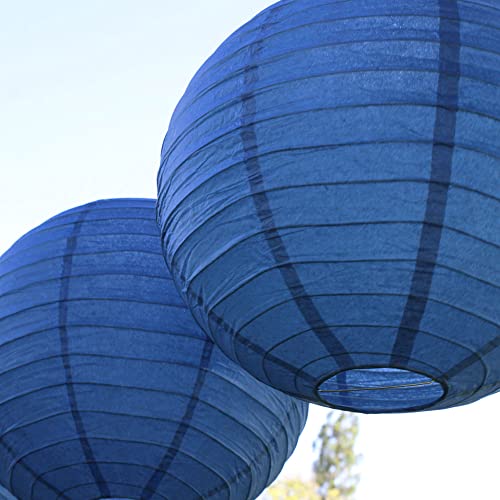 Just Artifacts 6-Inch Navy Blue Chinese Japanese Paper Lanterns (Set Of 5, Navy Blue) #TOP6