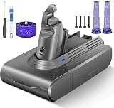 Morpilot V6 バッテリー6500mAh 掃除機用と互換性のある ダイソン DC62 DC61 HH08 DC72 DC74 DC59 DC58 SV07 SV09 2個フィルタ きPSE認証済 21.6V長寿命