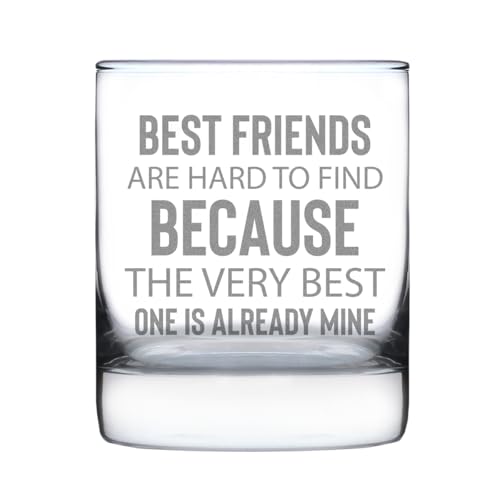 Best Friends Engraved Rocks Glass