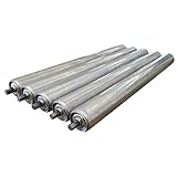 Ultimation Conveyor Replacement Roller 1.9″ Dia, 21″ BF, Galvanized Steel Conveyor Rollers for Belt & Material Handling - Metal Outfeed Stand, Ideal for Woodworking, Trailer, Load Assist (5 Packs)