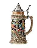 bierkrug mit deckel kaufen 【PERFEKT GESCHENK】 – Ein Trinkgefäß für Erwachsene, Kinder, Männer, Frauen und Jugendliche als Geschenk oder als Souvenir,ob zum Geburtstag oder anderen Feierlichkeiten.Ideale Geschenkidee für jeden Bierliebhaber,Vatertags, Geburtstags.