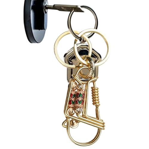 Mosquetão de latão,Porta-chaves mosquetão para chaves - Mosquetão de ouro em aço inoxidável, clipe l