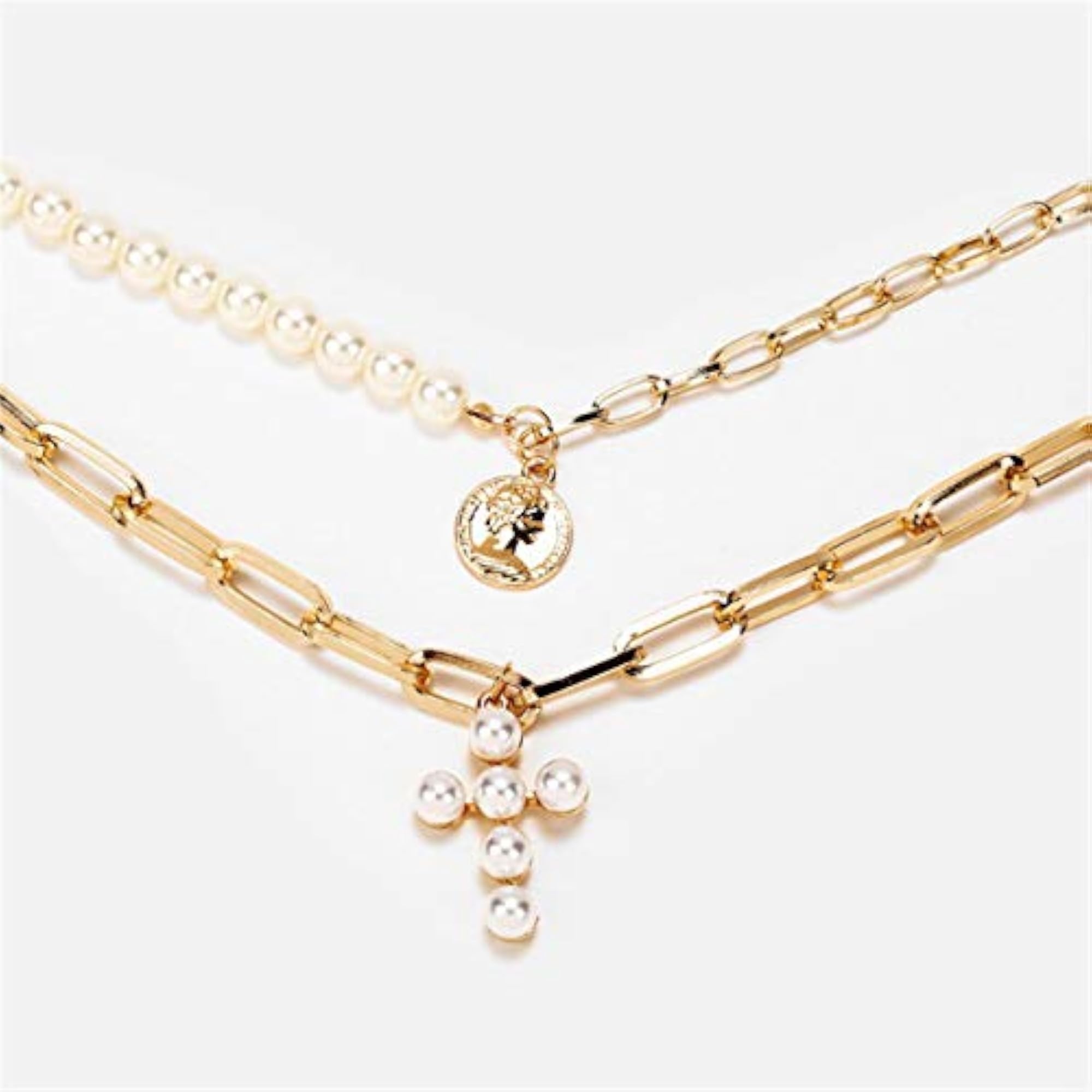 Gold-Tone Plated Layered Necklace