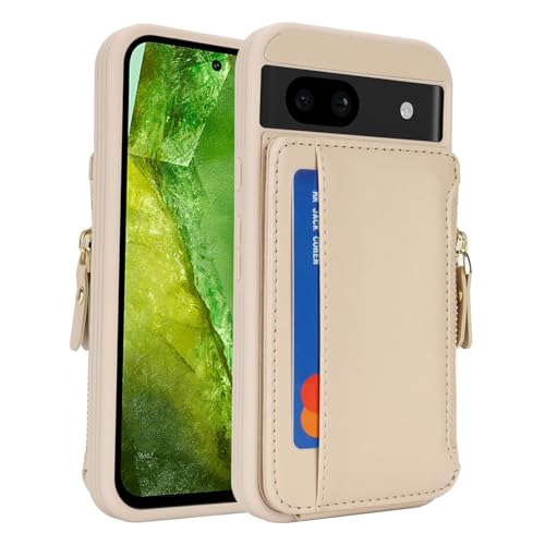 Image of Cavor for Google Pixel 8a Case Wallet with Card Holder, Cream