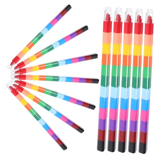 ibasenice 24個色積み木クレヨン 色彩豊かな創造的な?? 男の子女の子向け 絵画用ステーショナリー アートとクラフトに