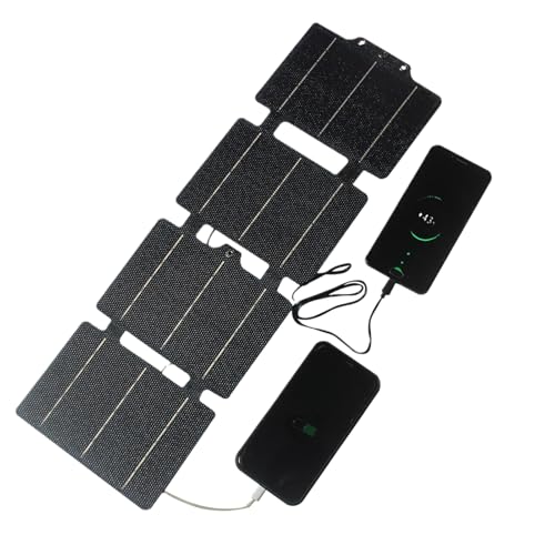 Cargador solar, panel solar plegable de 30 W, impermeable, ligero, cargador para teléfono, tableta, RV y senderismo