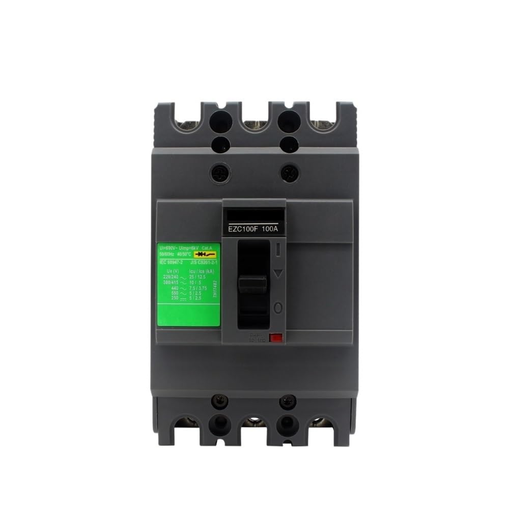 POWTAXBJGD Moulded Case Circuit Breaker EZC100F 100A 3P Breaking Capacity F
