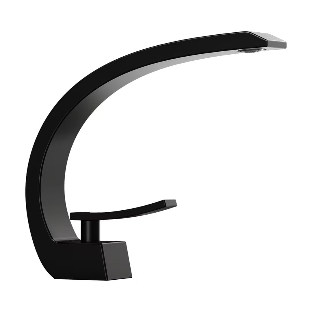 Bathroom Sink Faucet Modern Single Hole 1-Handle Faucet Chrome Black