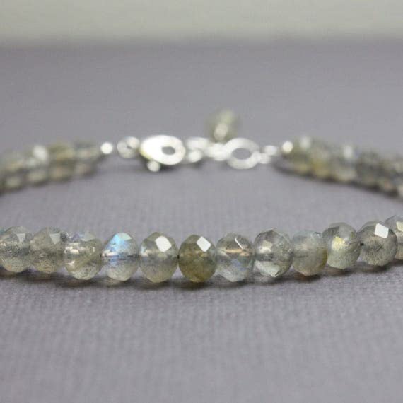 Bracelet en labradorite véritable, le cadeau unisexe idéal et symbolique - 2