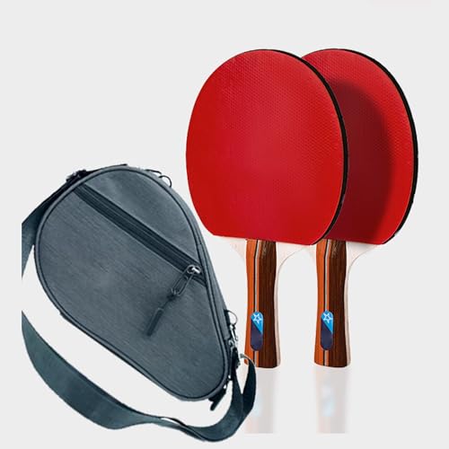 DOOKAA ping Pong Paddle ping Pong Paddles Set of 2 Long Handle Table Tennis Racket for Beginners Suitable for Daily Entertainment, size