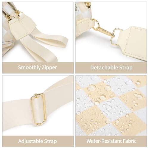 Checkered Crossbody Bag for Women Bum Bag Cross Body Shoulder Purses Bag - image 3