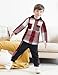 FoWear Toddler Winter Clothes Plaid Style Long Sleeve Hoodie Tops Sweatsuit Pants Outfit Set Winter Boys Winter Clothes Red 4-5T