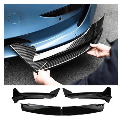 Spoiler avant pour Tesla Model 3 Highland et berline 2017-2024 en noir brillant