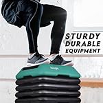 Yes4All 16"x16" Adjustable High Step Aerobic Platform with 4 Risers, Height-Adjustable 4"-6''-8''-10''-12" Step Aerobics Platform for Home Gym Exercise Fitness Workout - Image 5