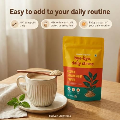 Image of Premium Organic Ashwagandha Powder 100g | USDA Certified | Withania Somnifera Root Powder | Helps Reduce Stress, Supports Energy | Pure & Natural