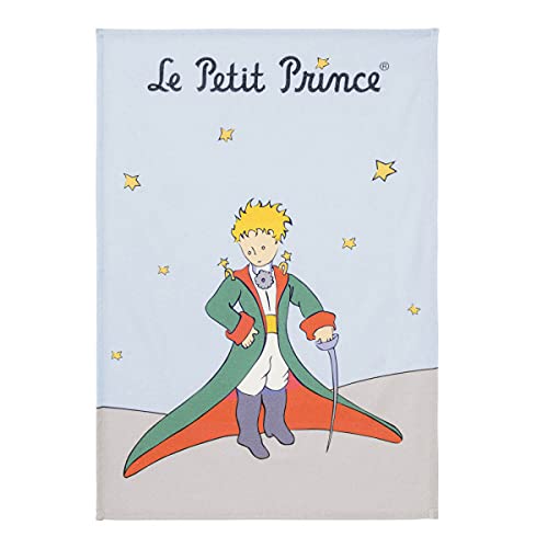 Torchon imprimé en Coton, Le Petit Prince, Bleu