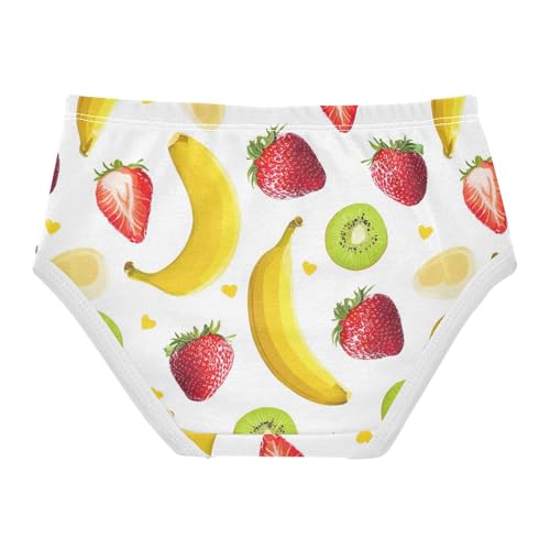 Wusikd Banana Strawberry Girls' Underwear Cotton Girls Briefs Soft Toddler Underwear 2T2