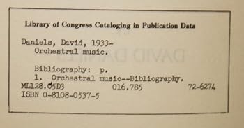 Hardcover Orchestral music: A source book