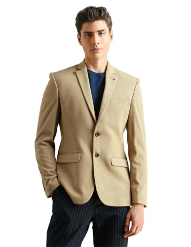 Image of Arrow Men's Zero Calorie Slim fit Textured Blazer
