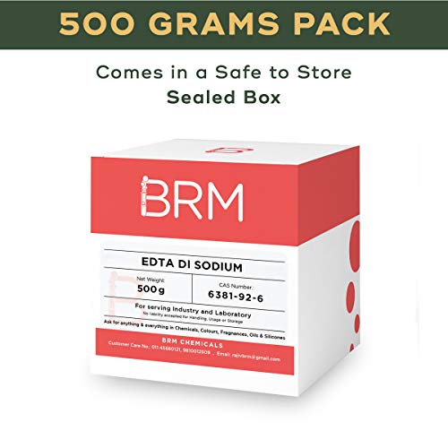 Image of BRM Chemicals EDTA DI Sodium - 500 Grams For Soap Making, Shampoo Making, Cosmetic Making & DIY Personal Care For Face, Hair, Skin & Body