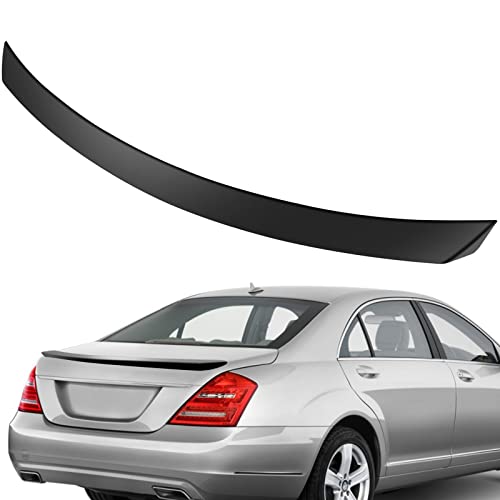 ZSPART Rear Trunk Lip Spoiler ABS Fits for 2007-2013 for Mercedes-Benz W221 S-Class Rear Tail Lip Deck Boot Wing Matte Black Spoiler