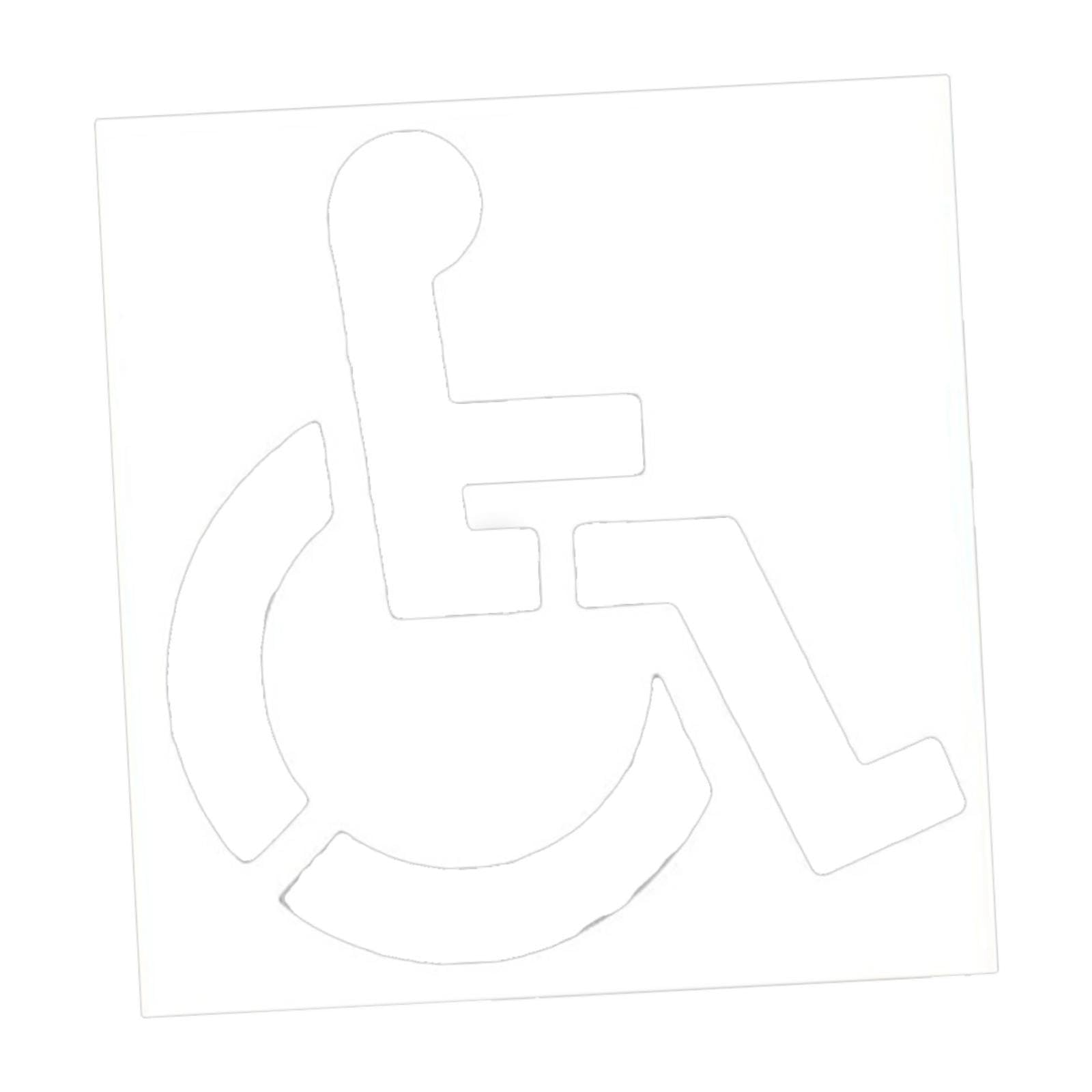 Sharplace Plantilla de Señalización Reutilizable para Pintar Pavimentos de Hormigón con Diseño de Discapacidad.