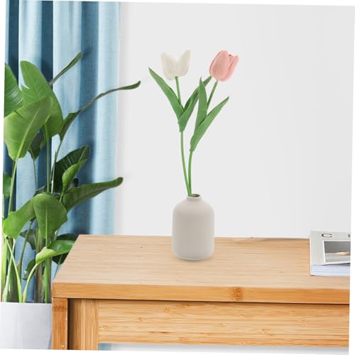 Jarrón de cerámica blanco Mipcase estable antivuelco para salón 6