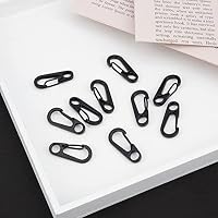 Temlum 3,3 cm Mini Karabiner Set, Aluminium Karabinerhaken, Karabiner Klein Schlüsselanhänger Haken für Camping, Reisen, Wandern (Silber 20 stück) – Ansicht 5