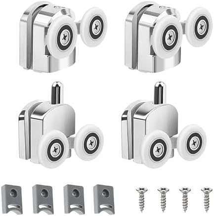 2 Ensembles De Rouleaux De Porte En Verre Coureurs Porte De Douche